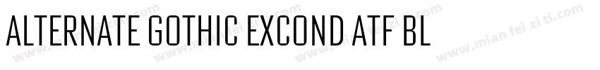 Alternate Gothic ExCond ATF Black R字体转换